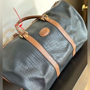 Dior vintage leather Duffel carry on bag